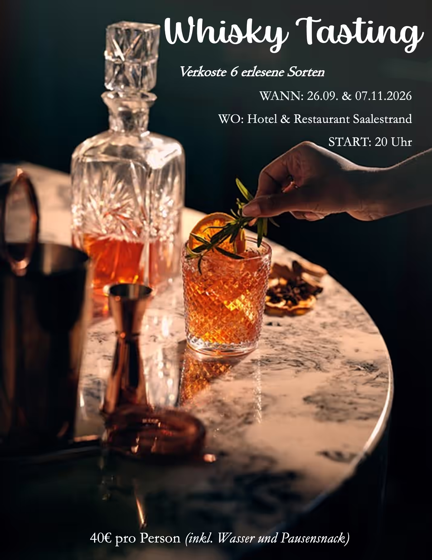 Hotel und Restaurant Saalestrand - Veranstaltung - Whisky Tasting